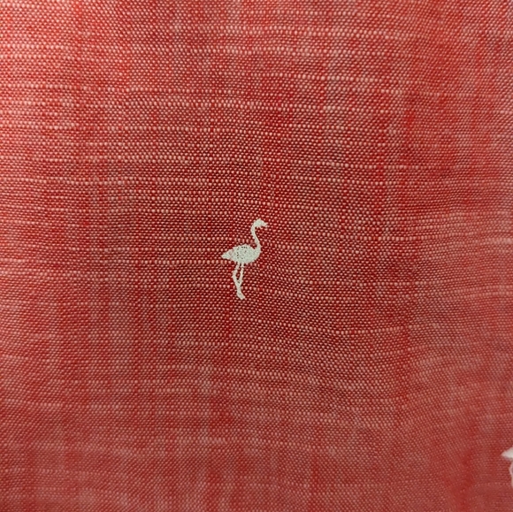 Red flamingo short sleeve button up - Picture 2 of 4